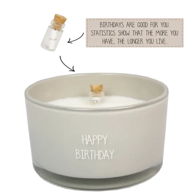 FLESSENPOST KAARS - HAPPY BIRTHDAY - FIG'S DELIGHT