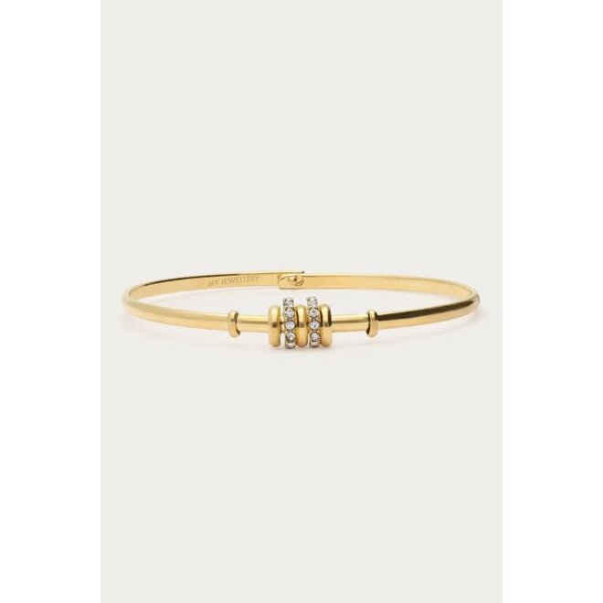 Midnight bangle met strass ringen