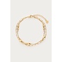 Midnight dubbele armband met dots goud