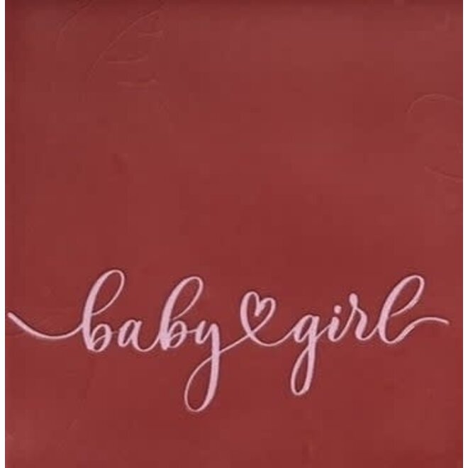 Tegeltje 'Baby Girl'  roze/roze