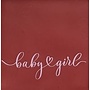 Tegeltje 'Baby Girl'  roze/roze