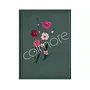 Handpainting flower pink/darkgreen w/frame 57x77