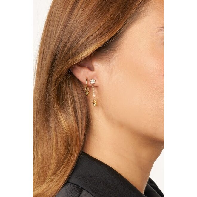 Minimalistische oorhangers met dubbele ster