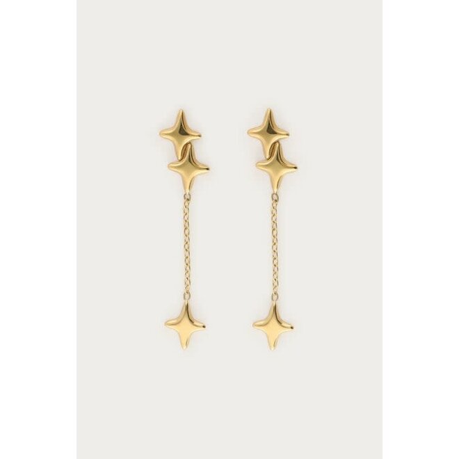 Minimalistische oorhangers met Poolsterren