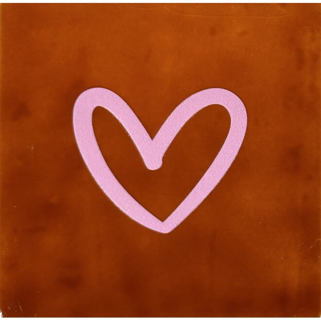 Tegel hartje open nieuw terra/warmroze