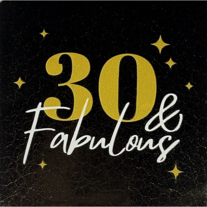 Tegeltje 30 & fabulous goud/creme(goud)