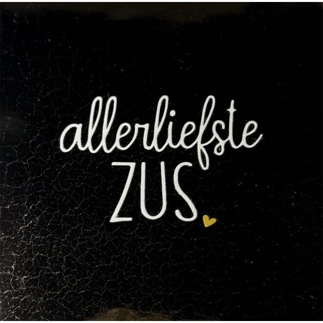 Tegeltje allerliefste zus goud/creme(goud)