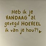 Tegeltje heb ik je vandaag al gezegd hoeveel ik van je hou creme/goud
