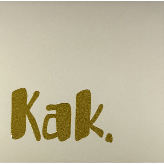 Tegeltje kak creme/goud