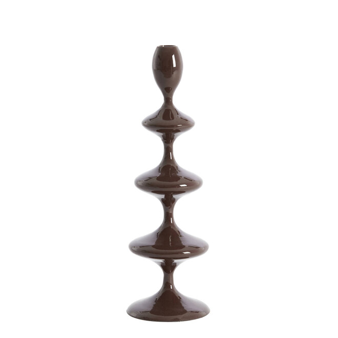 Candle stick Ø10,5x34,5 cm VIREEN dark brown