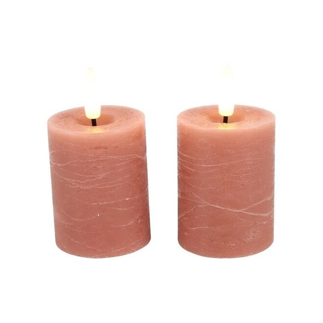 LED Stompkaars 2st. Ø5x9 cm - Roze