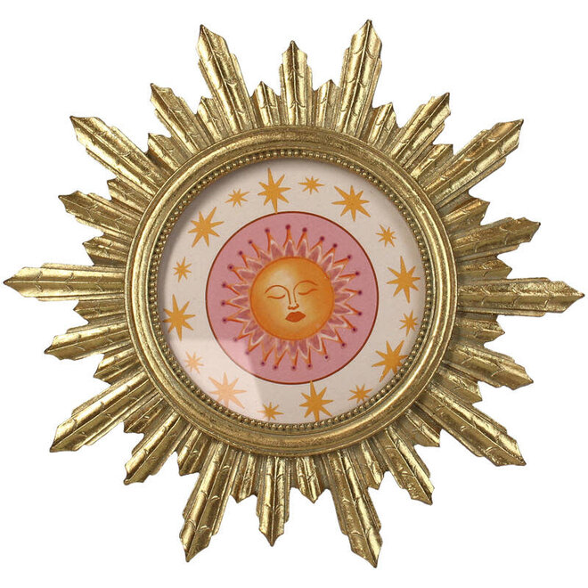 Fotolijst Zon Polyresin Goud 10x10cm