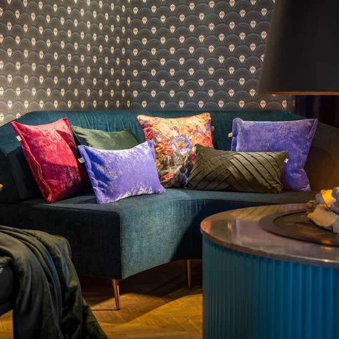 LEWY - Sierkussen 30x50 cm - fluweel - Very Peri - paars