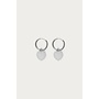 Love oorringen met klein hartvormige bedel Zilverkleurig