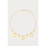 Love ketting met zeven hartjes Goudkleurig