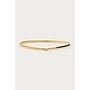 Love bangle met mini strass steen Goudkleurig