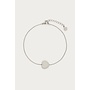 Love armband met hartvormige bedel zilverkleurig