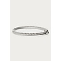 Love dubbele bangle met hartje Zilverkleurig
