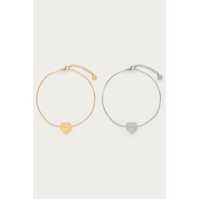 Love armbanden set Forever Together Goud/Zilver