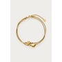 Gratitude dubbele armband hart en klaver Goudkleurig