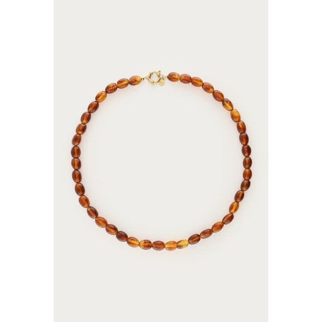 Bruine kralenketting