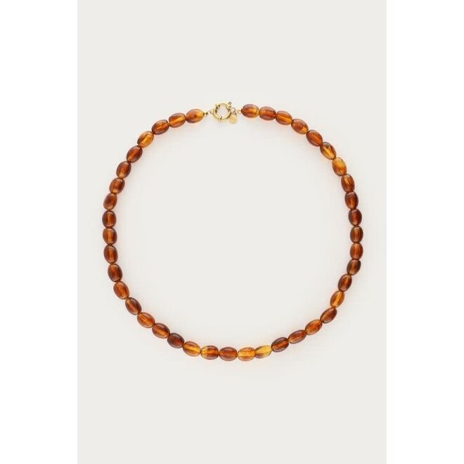 Bruine kralenketting