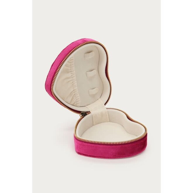 Bold velvet fuchsia sieraden doos
