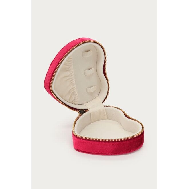 Bold velvet roze sieraden doos