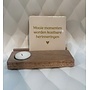 Display hout met theelicht (1 tegel)