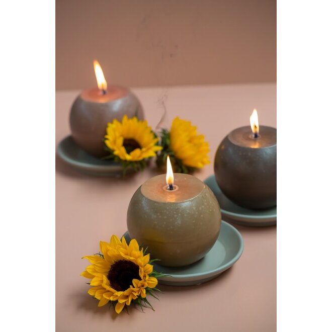 Outdoor rustic ball kaars Fudge Ø15CM