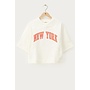 Witte sweater met korte mouwen "New York"