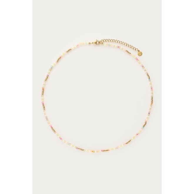 Botanical ketting met groene kralen