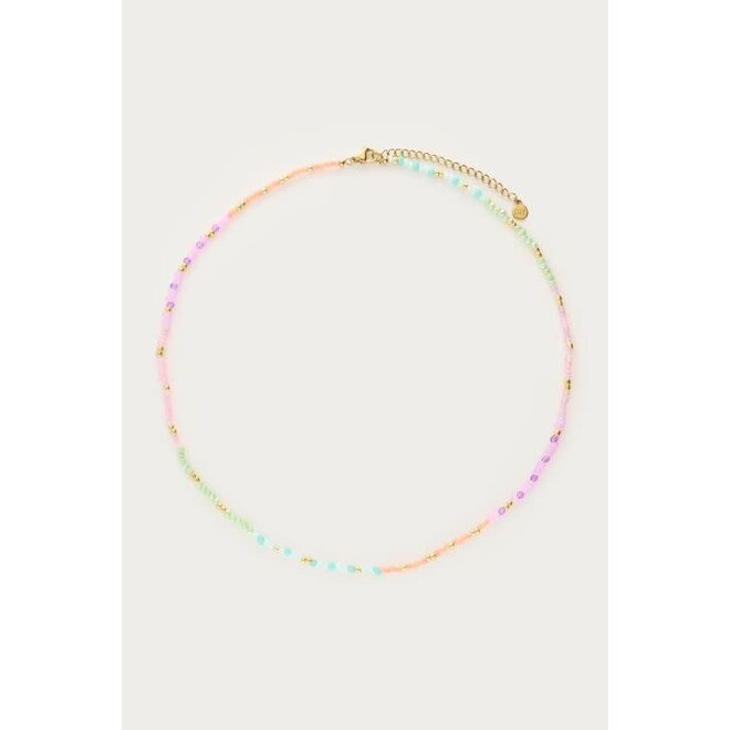 Botanical ketting met multikleur kralen