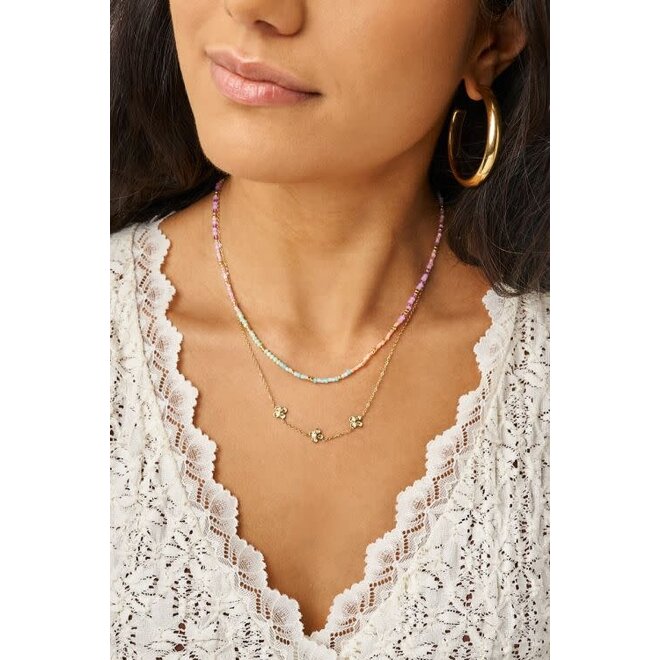 Botanical ketting met multikleur kralen