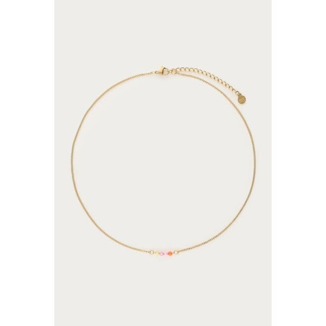 Botanical ketting met vier multikleur kralen