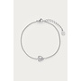 Botanical armband met hartje zilverkleurig