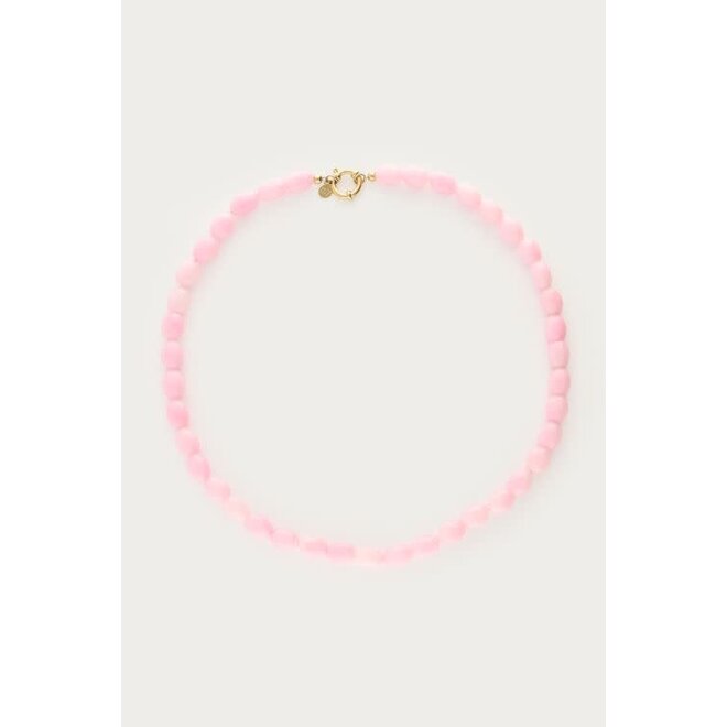 Licht roze kralenketting