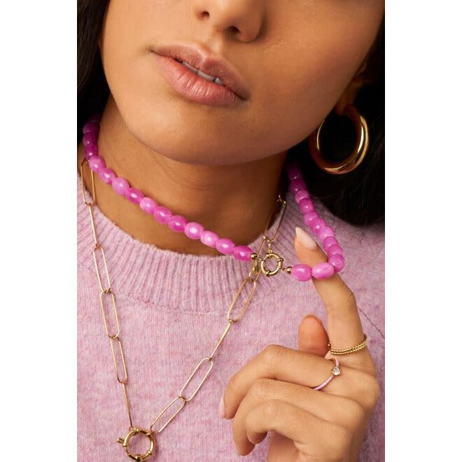 Fuchsia kralenketting