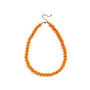 Oranje Ketting met medium kralen-10mm