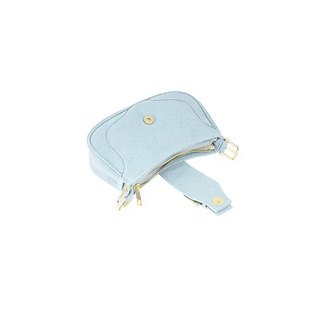 Gekleurde Denim tas met gesp detail