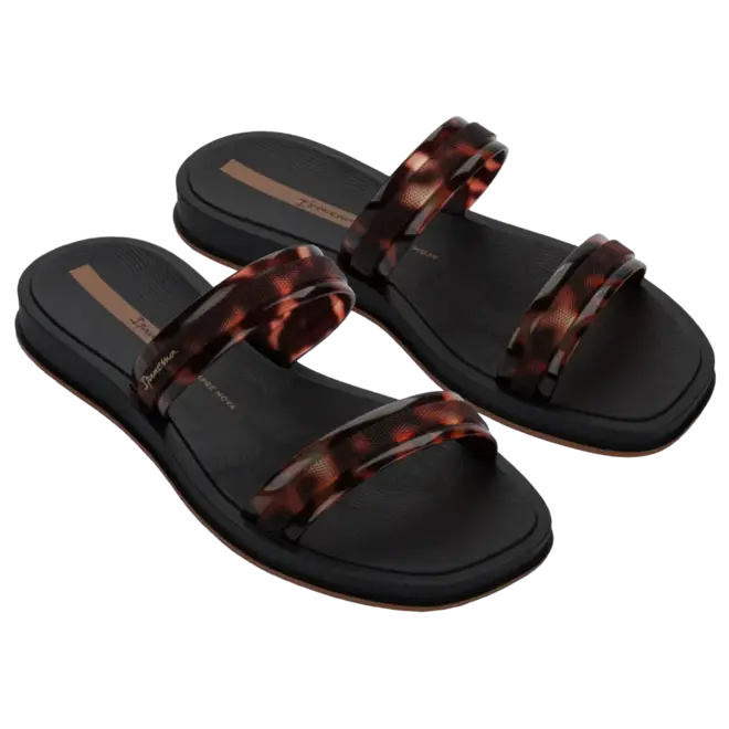 Ipanema Glow Trendy Slide Black/Turtle/brown