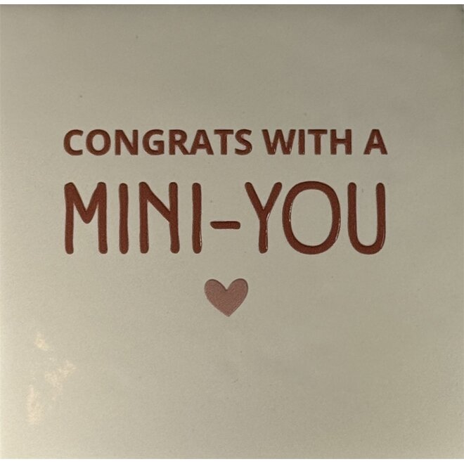 Tegel congrats with a mini you creme/taupe(nude roze)