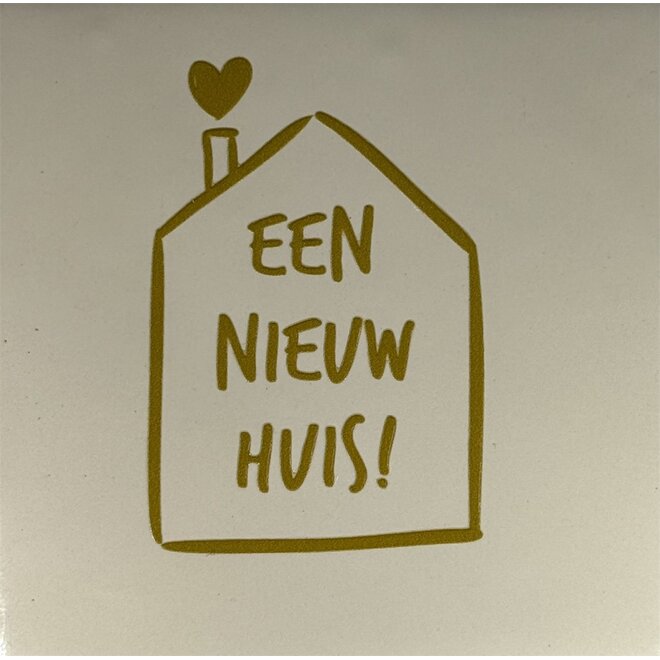 Tegel een nieuw huis creme/goud