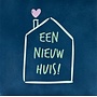 Tegeltje een nieuw huis donkerblauw/mint(lichtgroen-warmroze)