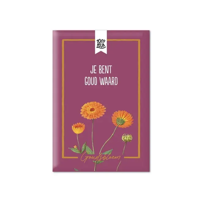 Bloemenzaadjes – Je bent goud waard – Goudsbloem