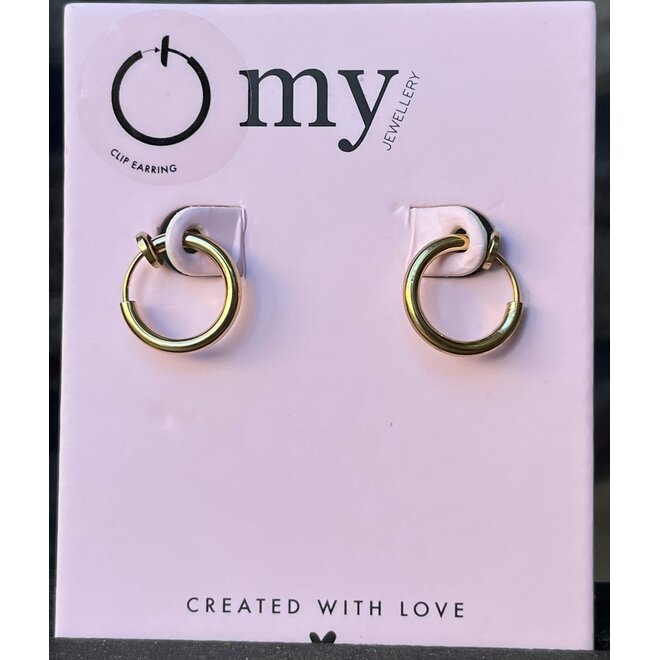 Clip oorbellen basic goudkleurig