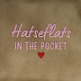 Tegeltje  hatseflats in the pocket taupe/warmroze(rood)