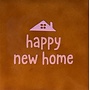 Tegeltje happy new home nieuw terra/zalm(warmroze)