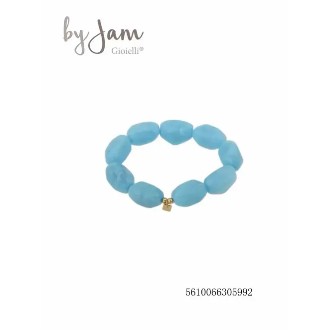 By Jam Kralen armband licht blauw