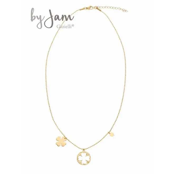 By Jam Gioielli Ketting met klavertjes